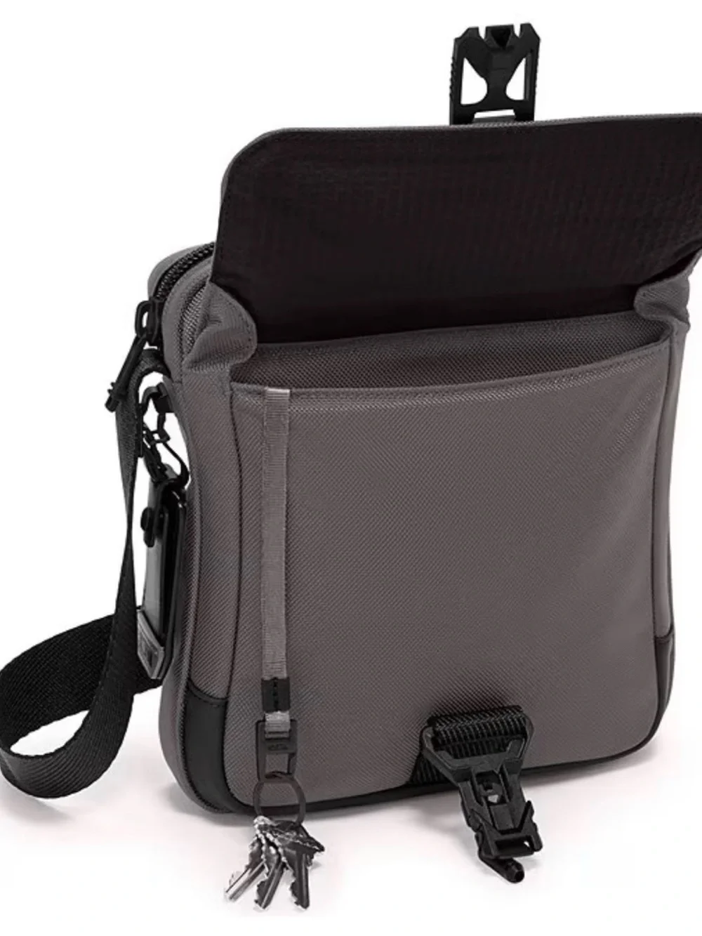 NEW Tumi ALPHA BRAVO JUNIOR 9.5” Ballistic Nylon Sling Crossbody Bag - CHARCOAL